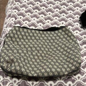 Dooney & Bourke Gray and Cream Cosmetic Bag